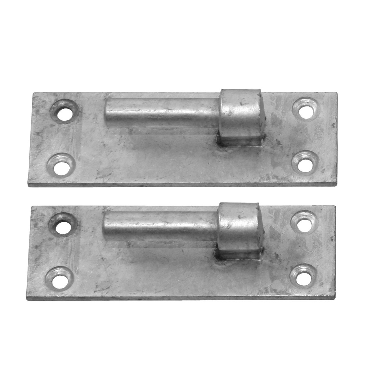 WOSIMAN 12" J-Bolt Gate Hinges [2-Pack] - Galvanized Steel Flush Mount For Chain Link Fences - View #7