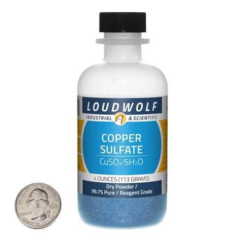 Copper Sulfate / 4 Ounce Bottle / 99.7% Pure Reagent Grade / Dry Powder / USA