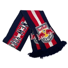 Ruffneck New York Red Bulls Scarf MLS Soccer 100% Acrylic Red Blue White 52L