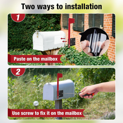 Mailbox Flag Replacement Kit, Galvanized Steel Flag for Mailbox, Mailboxes - Picture 3 of 12