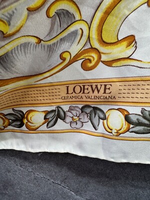 LOEWE Silk Valenciana Vintage Scarf | eBay