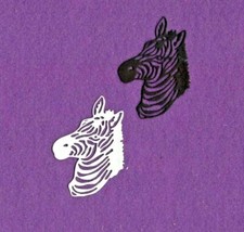 ZEBRA  2 zoo animals die cuts scrapbook cards