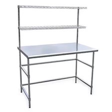 Zoro Select 4Uen3 Shopworkbench, 60"W, 30"D, Silver, Ss, 4Uen3