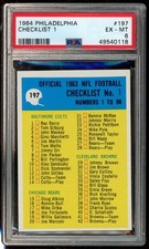 1964 Philadelphia #197 Checklist 1 PSA 6