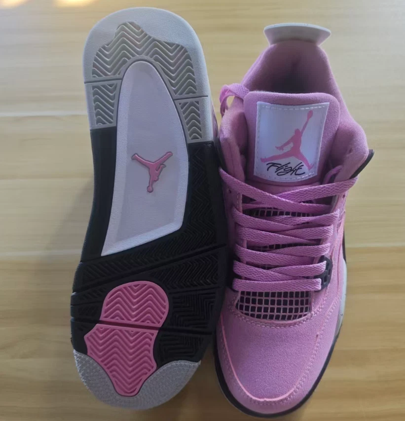 Jordan 4 "Orchid" Mid-Top Retro Basketball Shoes - Unisex - Pink - Image 4 of 4