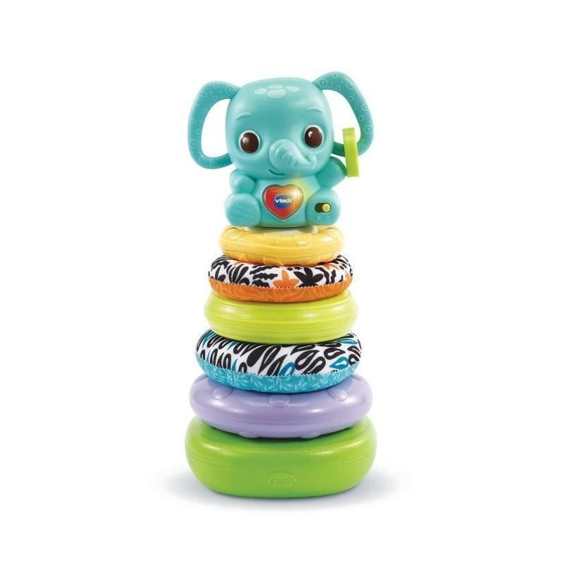 Éléphanteau Empilo 3 en 1 VTECH BABY Nino en plastique bio sourcé pour bébé
