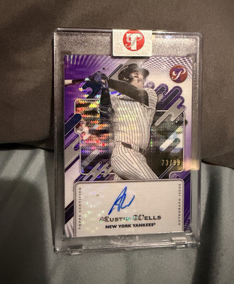 2025 Topps Pristine Austin Wells Purple Refractor Auto /99 #PA-AW NYY