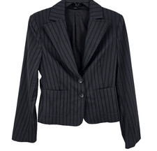 NWOT Express Design Studio Black Pinstriped Blazer Jacket Size 4