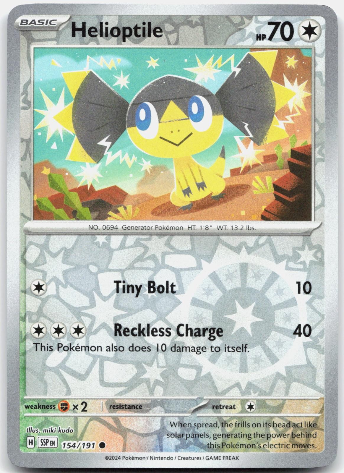 Helioptile 154/191 Common Surging Sparks Pokemon Near Mint