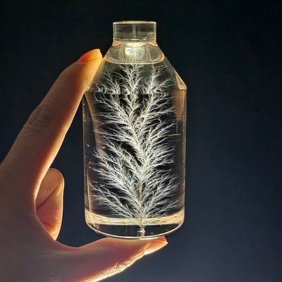 Lightning in a Bottle Lichtenberg Figure Acrylic Art Unique Gift Idea