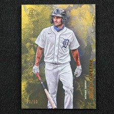 2021 Bowman Inception - Riley Greene - 50/50 - Gold Foil - #16 - BOOKEND