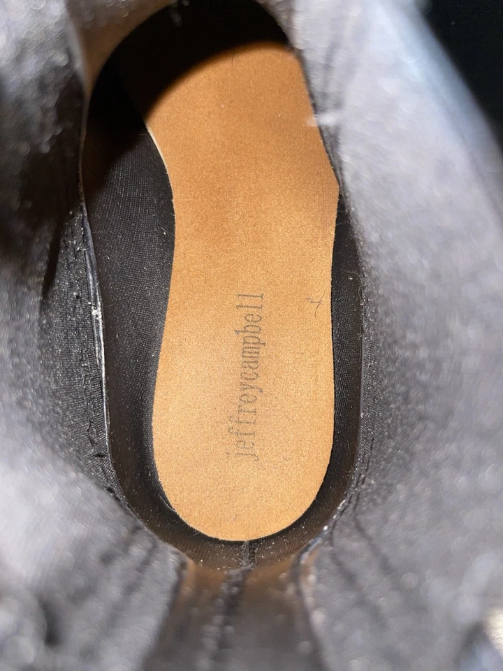 Bota de Lluvia Chelsea Jeffery Campbell Negra Plataforma Gruesa Suela Talla 7 Foto 4 de 4