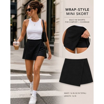 Princess Polly Black Mini Skirt Wrap NWT Style Y2K Minimal Chic Size 10 US