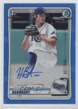 2020 Bowman Draft Chrome Picks Blue Refractor 80/150 Hunter Barnhart Auto 4n0