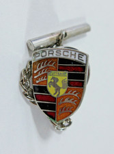 Vintage Porsche Tie Tack Pin Enamel Chrome 1970-80s