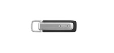 Audi Key ring rings, silver / black 3182500100 GENUINE
