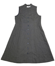 Vintage Dress Worthington Herringbone Size 16 Cinch Waist A-Line Dark Academia