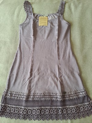 Tredy Kleid Unterkleid lila Gr.36 neu mit Etikett Spitze 92%Cotton 8%Elasthan!!!