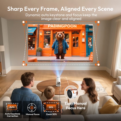 XGODY 4k HD Projector LED 12000LMS WiFi Smart Home Theater Cinema Projector HDMI - Picture 9 of 11