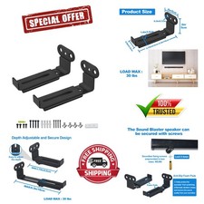 Soundbar Wall Mount,All Metal Sound Bar Mounts under TV for Sonos,Samsung, Bose,