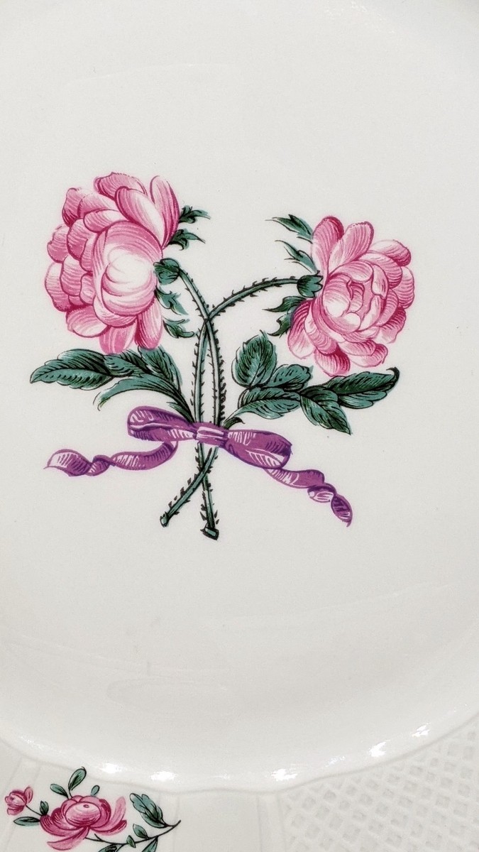 4 Bernardaud Limoges Les Deux Roses 4-piece place setting
