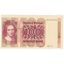 [#392875] Geldschein, Norwegen, 100 Kroner, 1987, KM:43c, VZ