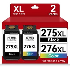 PG-275XL CL-276XL Ink Cartridges for Canon Pixma TR4722 TR4700 TS3722 TS3522 Ink