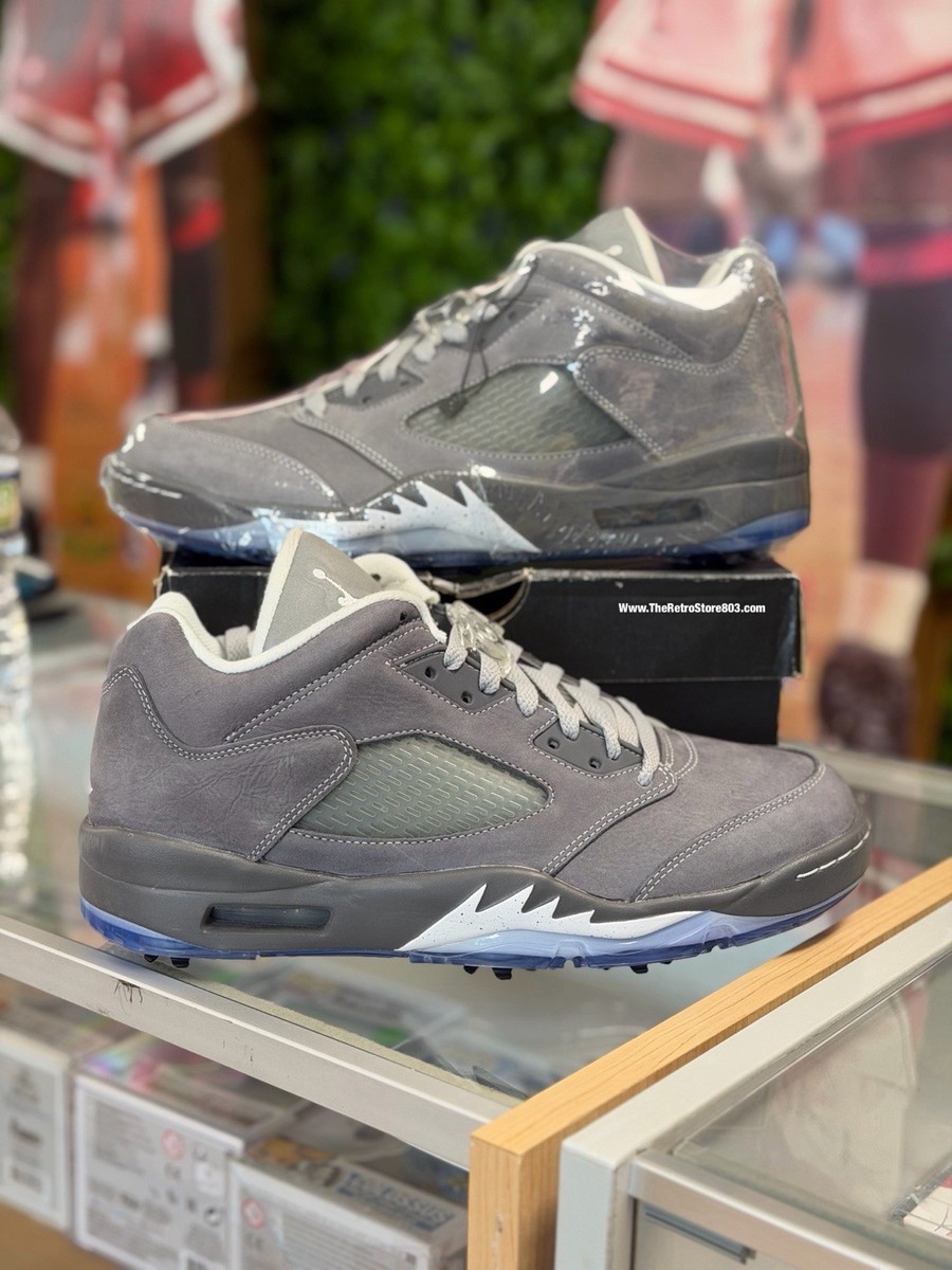 Size 10 - Air Jordan 5 Golf Low Wolf Grey for sale online | eBay