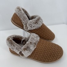 Skechers Cozy Campfire Fresh Toast Slippers Womens Brown Clog Faux Fur Size 8.5