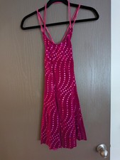 Marcia Active Wear Dance Costumes Magenta Velevet Sparkle Dress Large Child