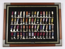 Vintage Framed Display of British Gallantry & Campaign Medals 20th Century