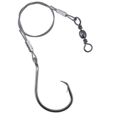 20Pcs Circle Hook with Steel Wire Leaders for Fishing Saltwater Circle Hooks