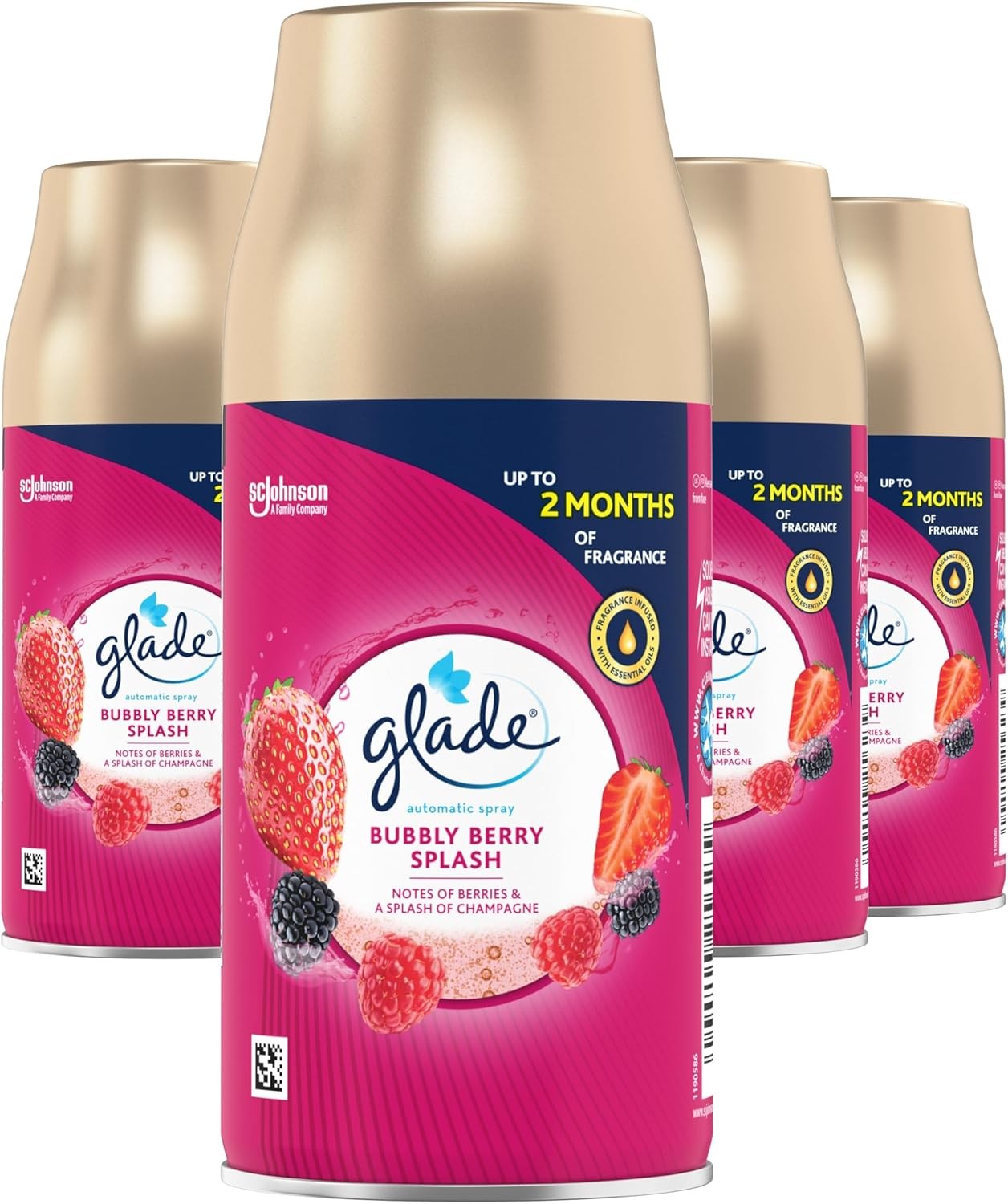 Glade Automatic Air Freshener Refills, Room Spray & Odour Eliminator, Bubbly Be