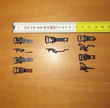 Rivarossi HO ricambi ganci ad anello in metallo varie misure 10 pezzi busta n16