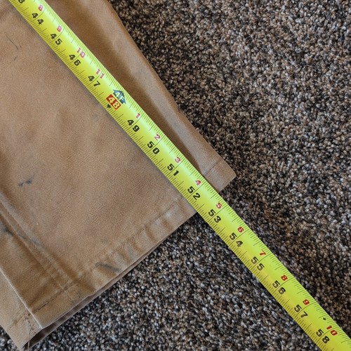 Vintage Carhartt USA Brown Tan R05 BRN 34X30 Double Knee Overall Bib Duck Canvas 90s - Bild 6 von 15