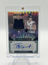 2024 Panini Obsidian Tyson Bagent Matrix Material Jersey Auto /99 Bears