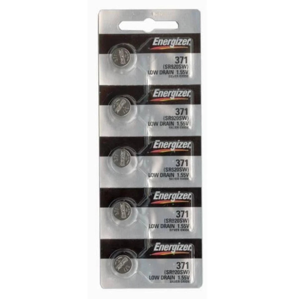 Energizer Batteries 371/370 (SR920W SR920SW) Silver Oxide Watch Battery. on Tear - Photo 1/1