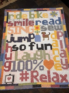 Handmade Quilted Wall Hanging Kids Teen Decor Inspirational Words Farmhouse