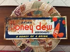 HONEY DEW ORANGE SODA COLA STORE ADVERTISING  1950-60s  VINTAGE SIGN GAS OIL