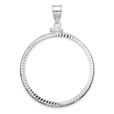 $20 Saint Gaudens Double Eagle Coin Bezel 34mm Screw Top 14k White Gold