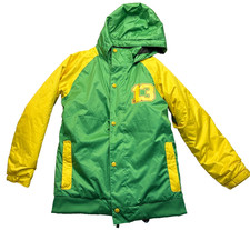 Burton Dry Ride Insulated Ski Snowboard Jacket Youth Size XL 18 Yellow Green
