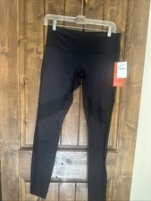 Zella Women  s High-Waist Leggings Size Small Black Mesh Panel NWT