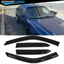 Fits 98-02 Toyota Corolla Window Visor Rain Sun Guard Deflector Tape On Acrylic