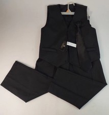 Boys Vittorino Signature Collection Suit- Tie/Vest/Pant Set - Size 14, Black