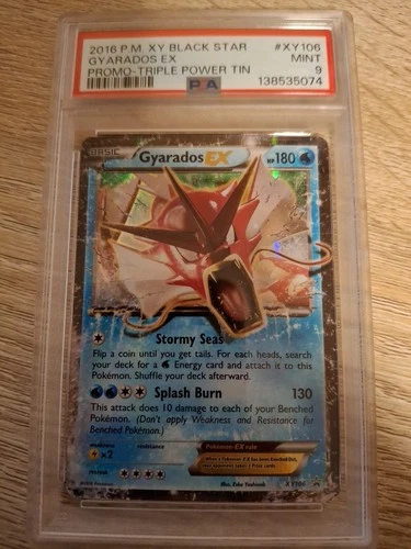 Pokemon Gyarados EX Triple Power Tin Black Star Holo Promo XY106 PSA 9 Mint
