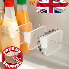 5x Clear Refrigerator Organizer Dividers Adjustable Fridge Shelf Storage Cabinet