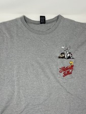 Vintage Warner Bros Looney Tunes Characters Gray Pocket T Shirt XXL 