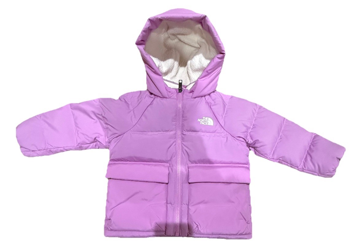 THE NORTH FACE KIDS FLEECE LINED DOWN PARKA DRAGONFRUIT Size 2T