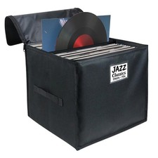 Vinyl Record Storage Box, Waterproof Organizer Storage with Lid  Handles for...