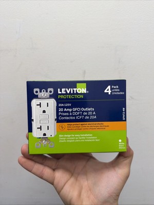 Leviton M32-GFNT2-4W GFCI Outlet- 4 Pack